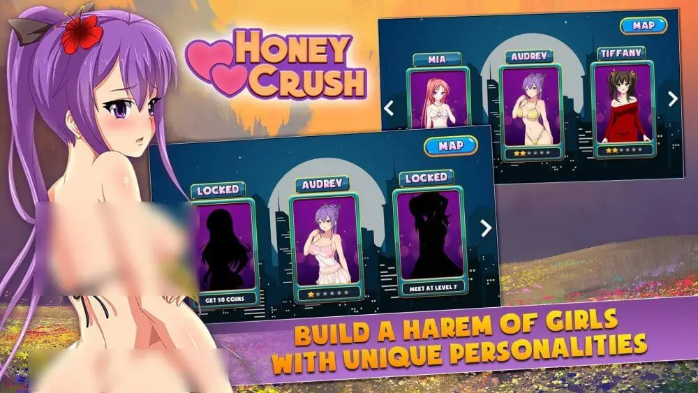 Screenshot of the Honey Crush game