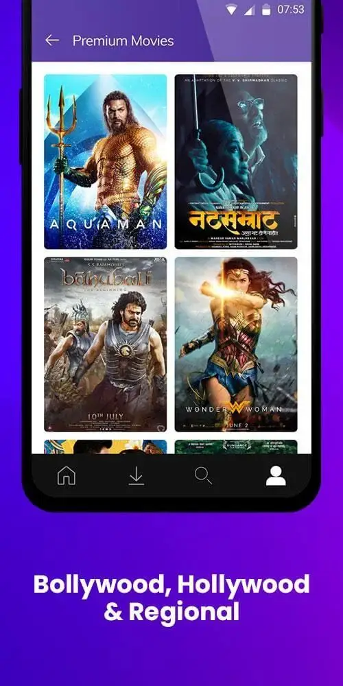 Screenshot of the Hungama Play app