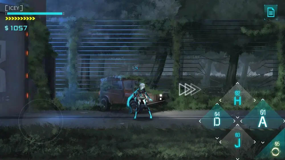 Screenshot of the ICEY game