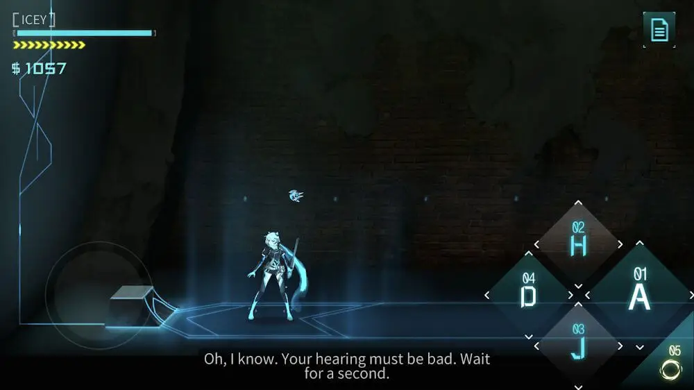 Screenshot of the ICEY game