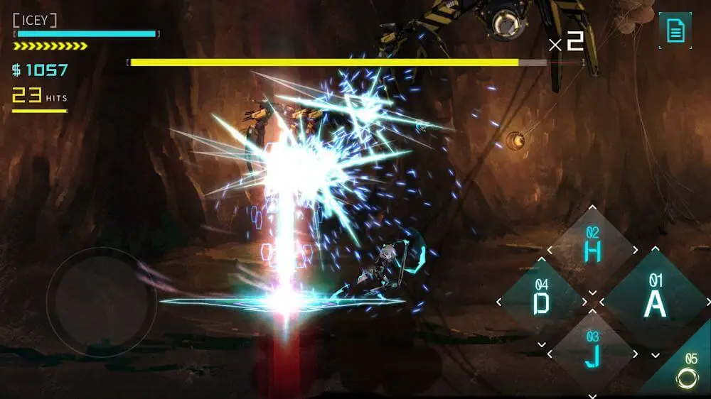 Screenshot of the ICEY game