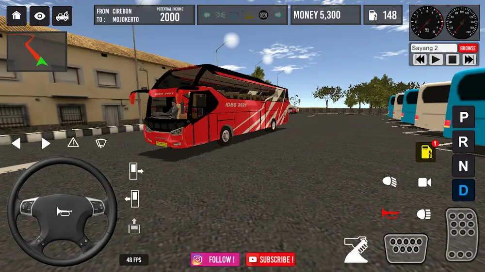Screenshot of the IDBS Bus Simulator game