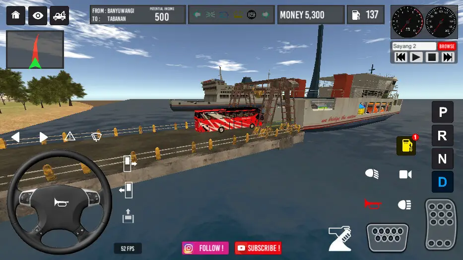 Screenshot of the IDBS Bus Simulator game