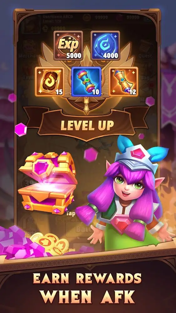 Screenshot of the I Am Hero: AFK Tactical Teamfight app
