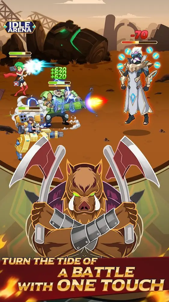 Screenshot of the Idle Arena - Clicker Battle app