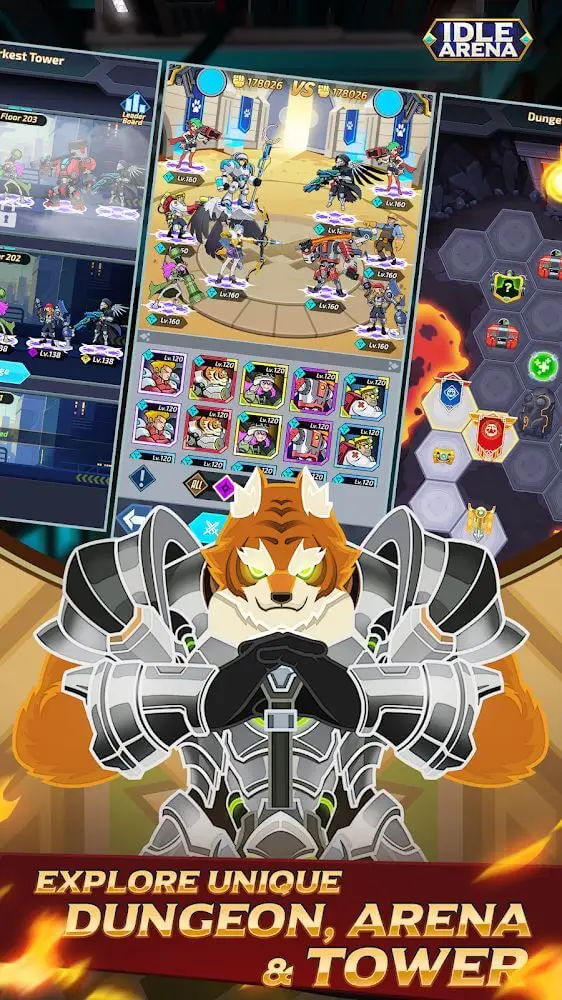 Screenshot of the Idle Arena - Clicker Battle app