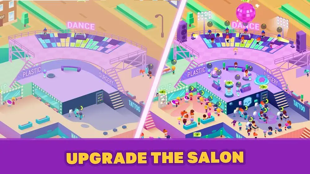 Screenshot of the Idle Beauty Salon game