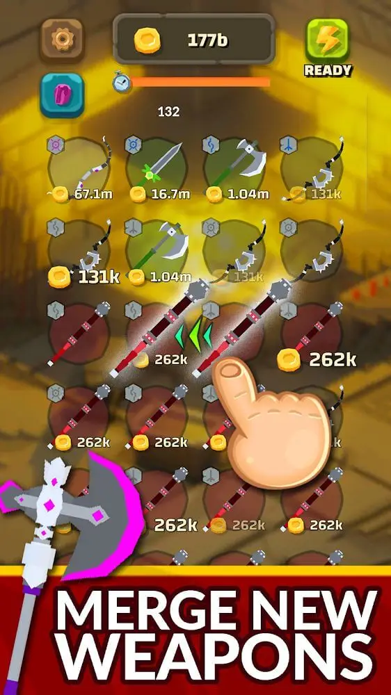 Screenshot of the Idle Blacksmith app