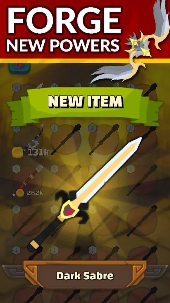 Screenshot of the Idle Blacksmith app
