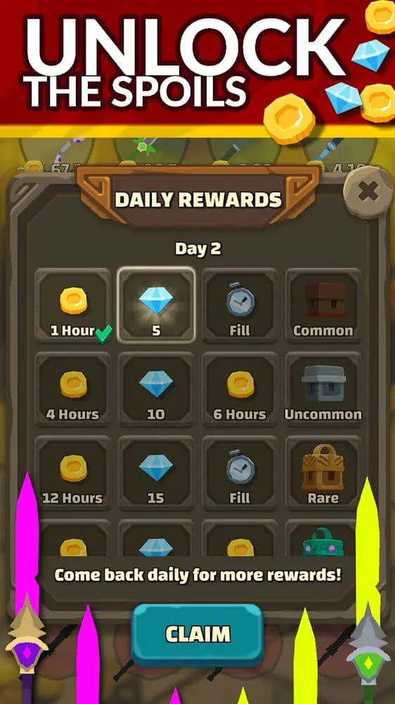 Screenshot of the Idle Blacksmith app