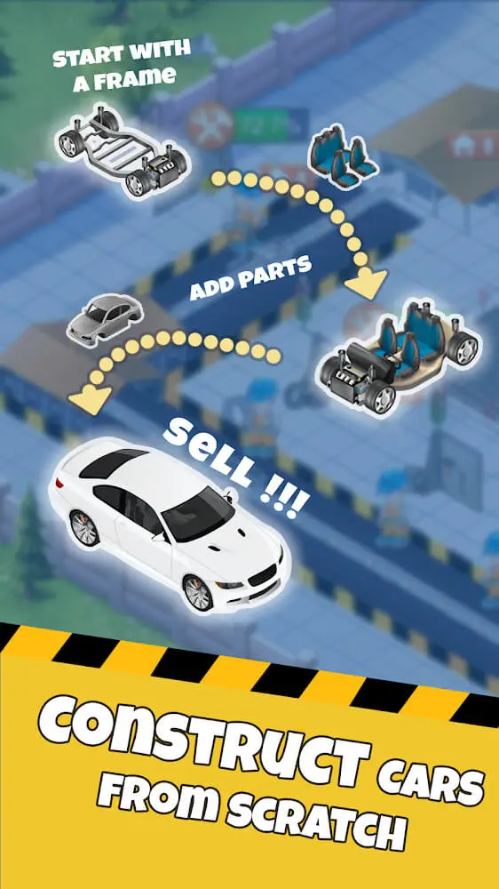 Screenshot of the Idle Car Factory game