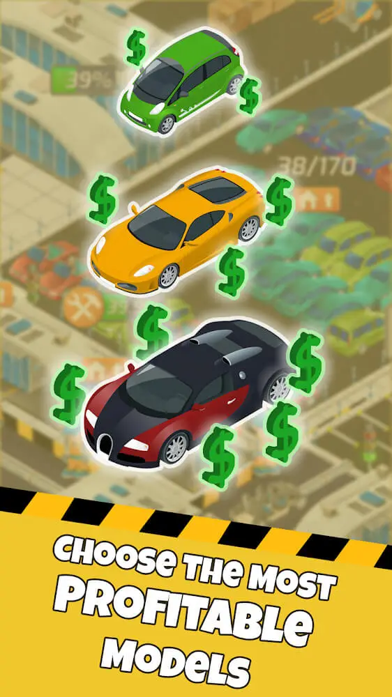 Screenshot of the Idle Car Factory game