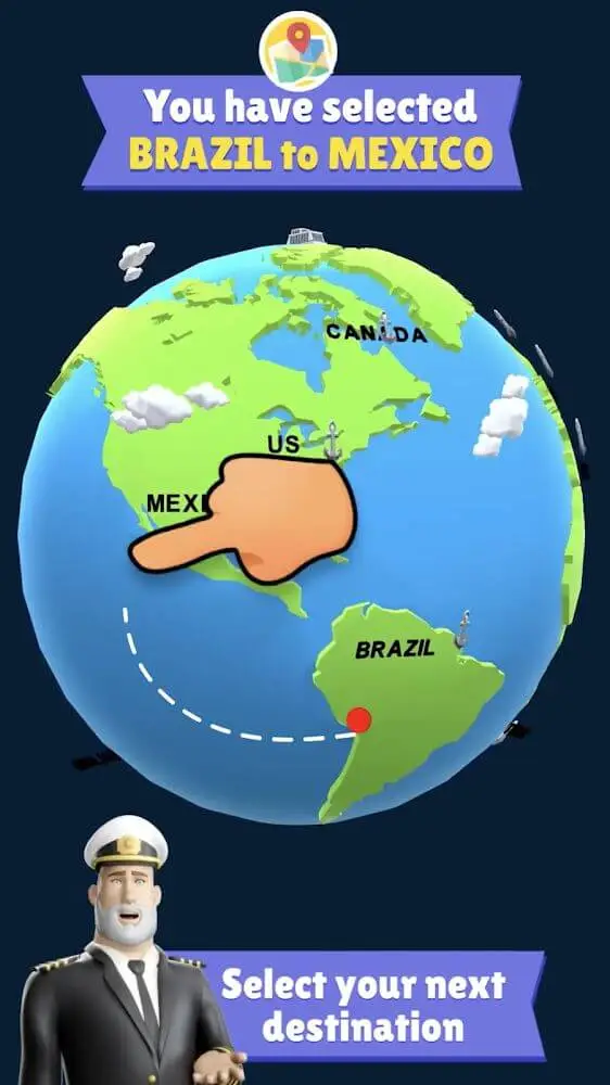 Screenshot of the Idle Cruiseliner app