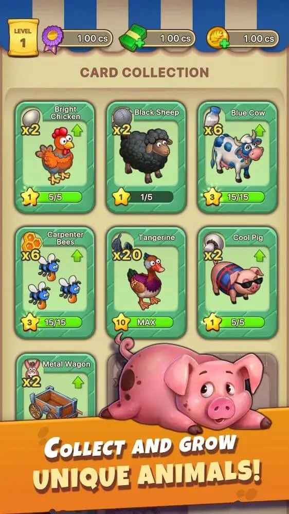 Screenshot of the Idle Farmer Tycoon app