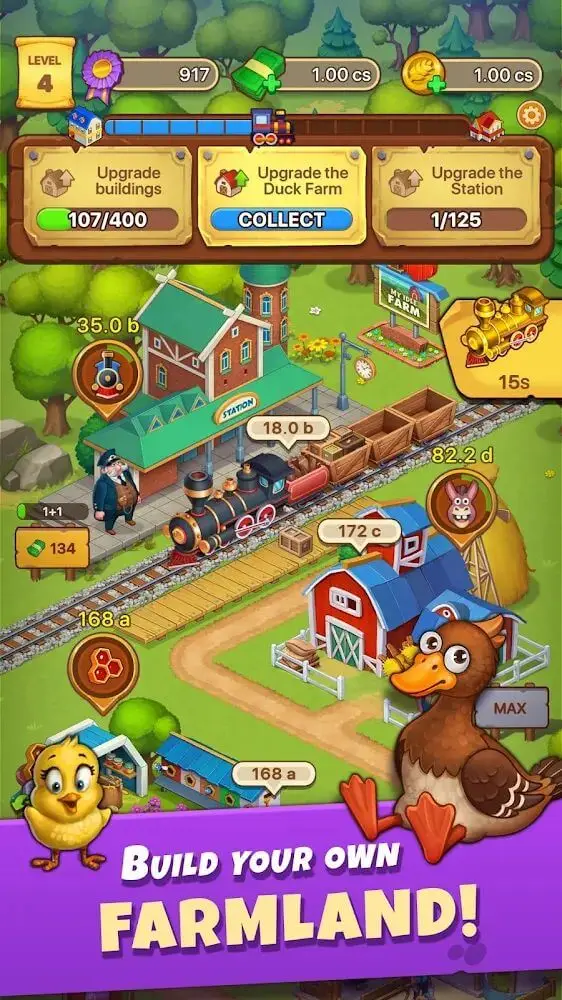 Screenshot of the Idle Farmer Tycoon app