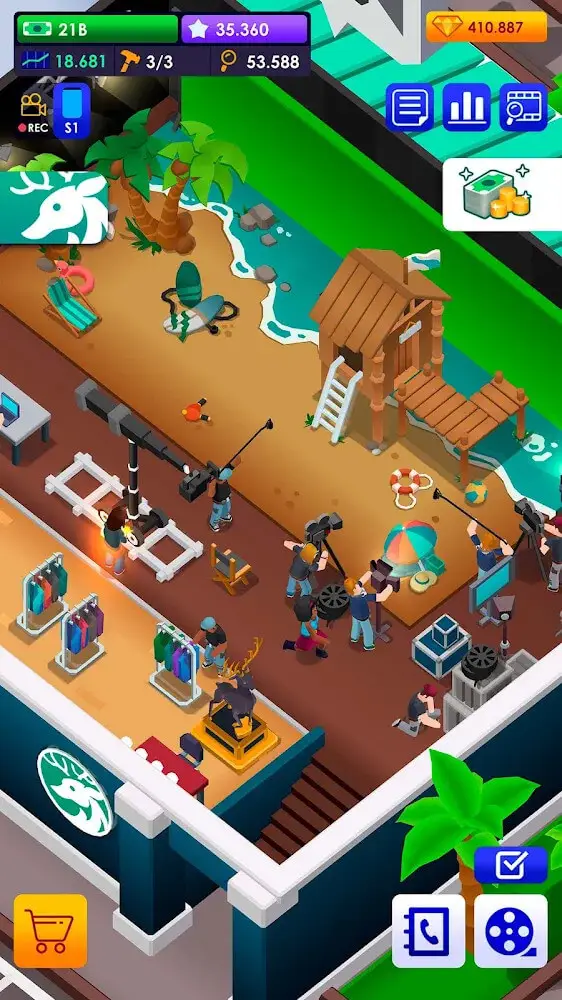 Screenshot of the Idle Film Maker Empire Tycoon game