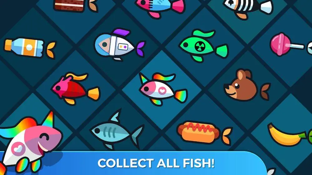 Screenshot of the Idle Fish Aquarium game