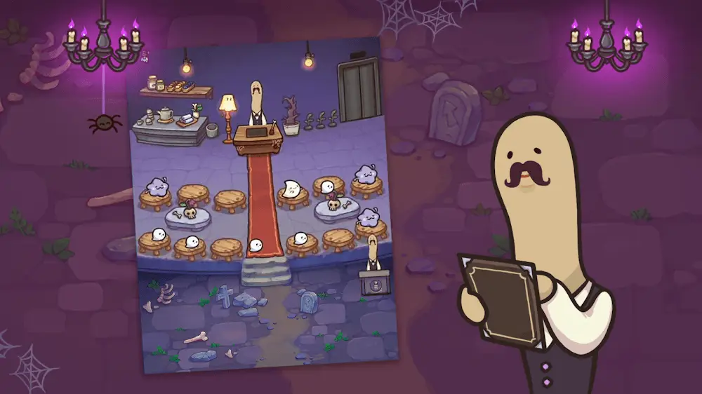 Screenshot of the Idle Ghost Hotel game