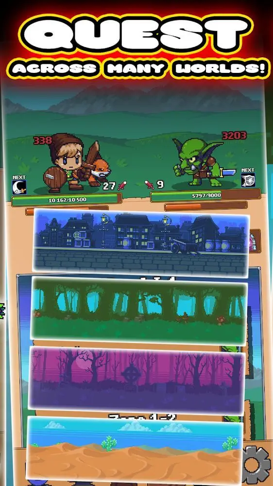 Screenshot of the Idle Grindia: Dungeon Quest app