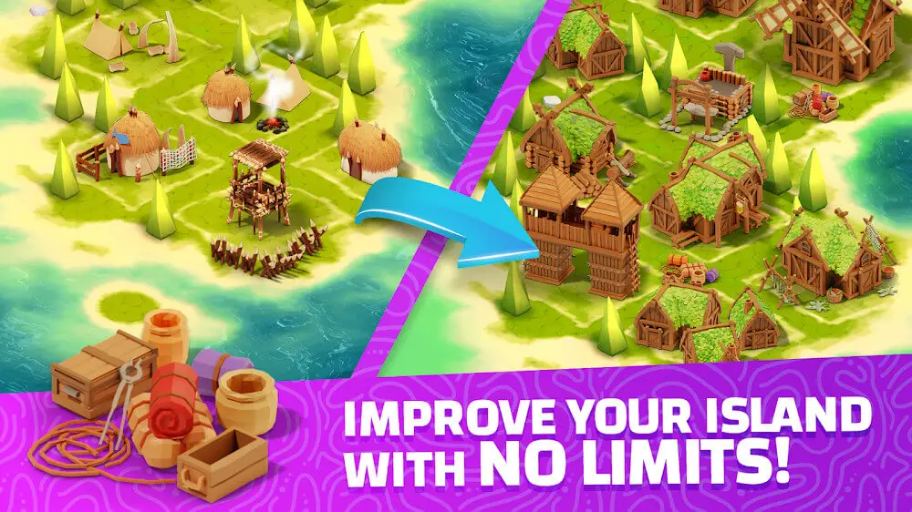 Screenshot of the Idle Islands Empire game