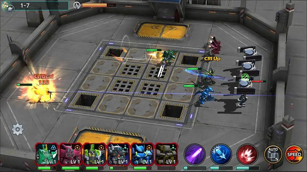 Screenshot of the Idle MechaStorm game