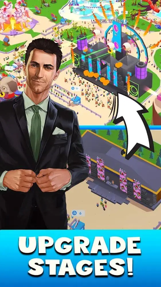 Screenshot of the Idle Music Festival Tycoon app