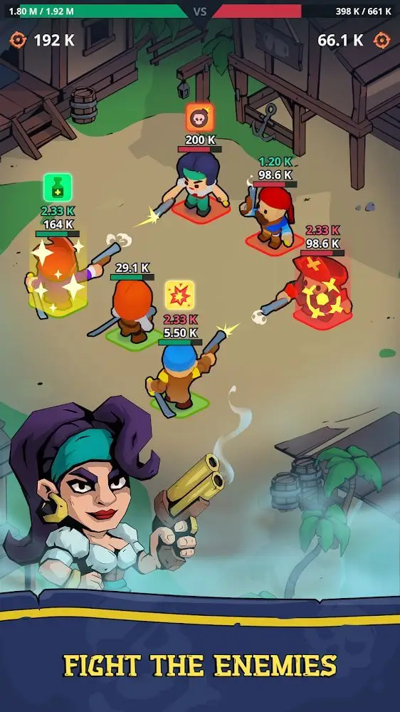 Screenshot of the Idle Pirates app