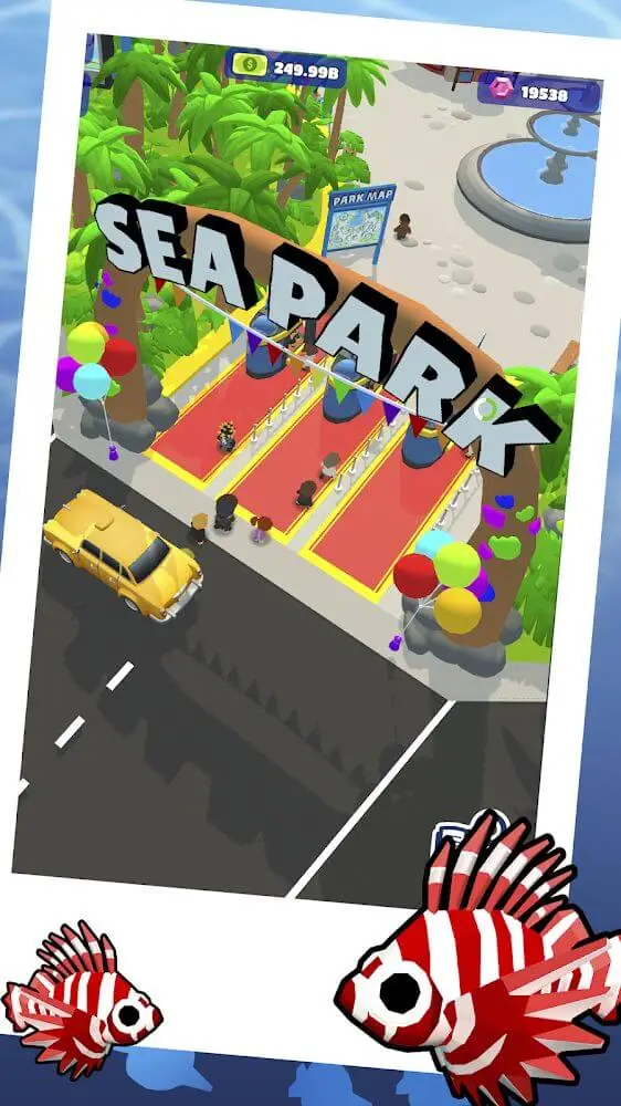 Screenshot of the Idle Sea Park app