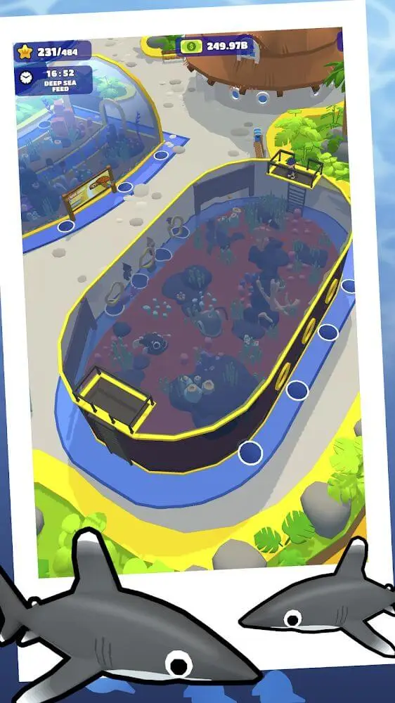 Screenshot of the Idle Sea Park app