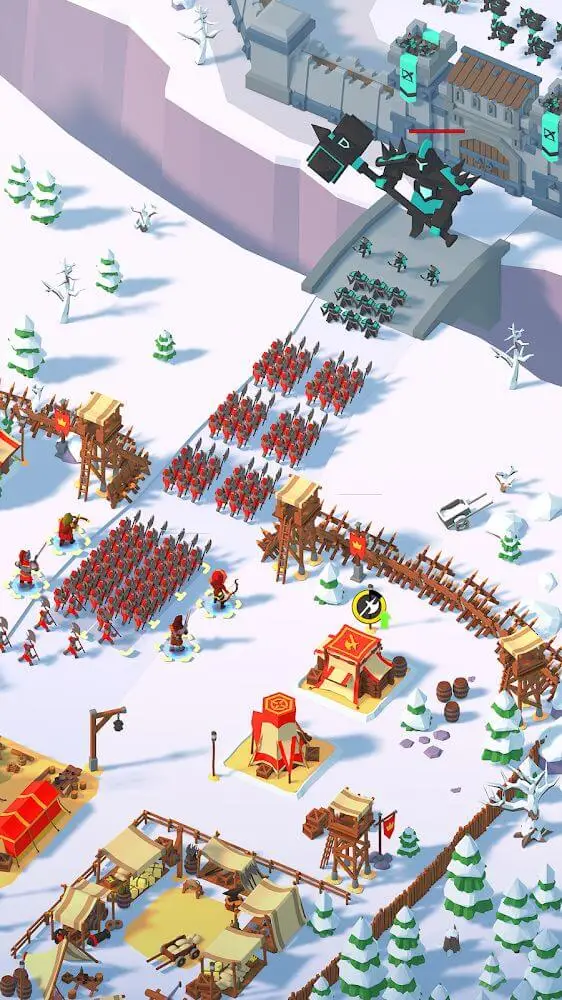 Screenshot of the Idle Siege: War Simulator Game app