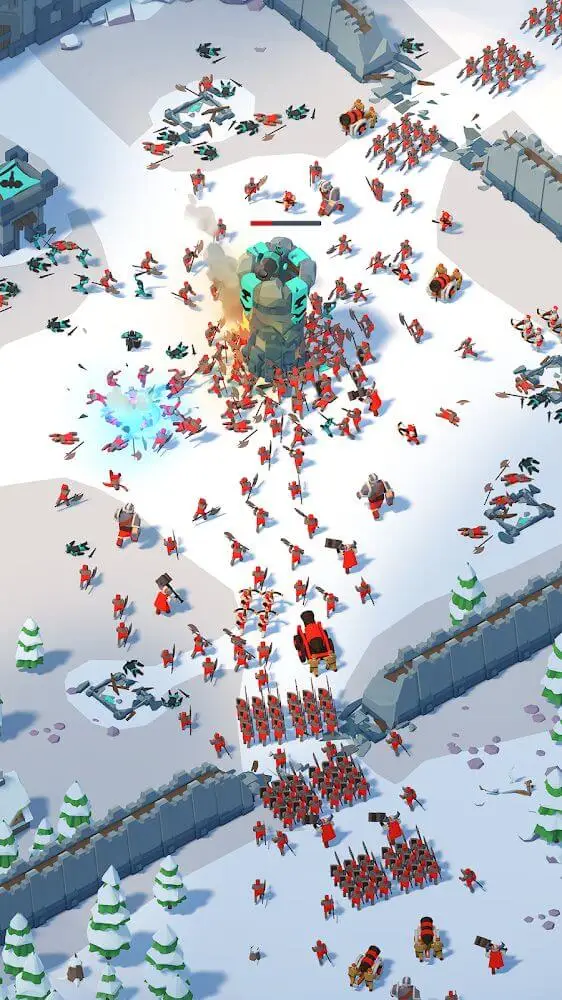 Screenshot of the Idle Siege: War Simulator Game app