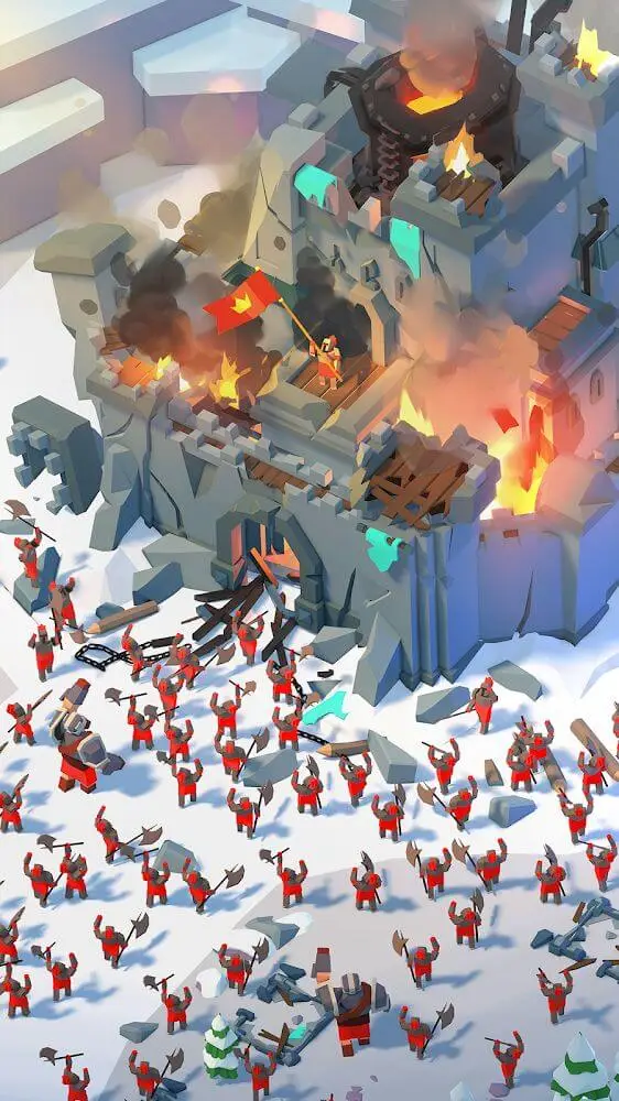 Screenshot of the Idle Siege: War Simulator Game app