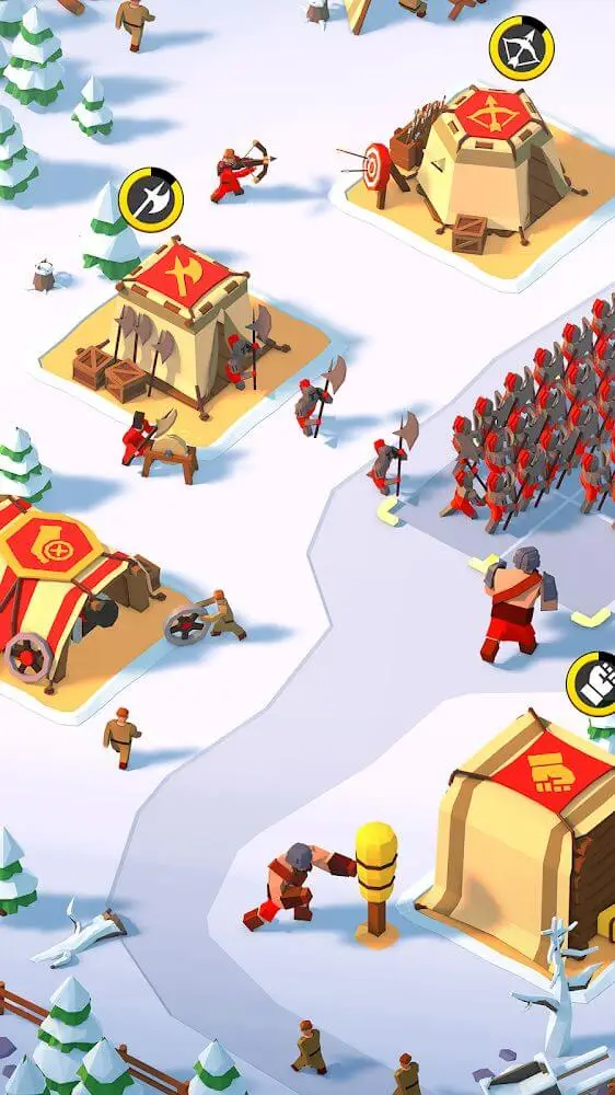 Screenshot of the Idle Siege: War Simulator Game app