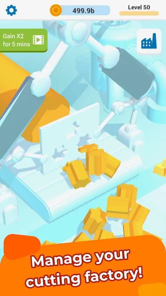 Screenshot of the Idle Slice and Dice app