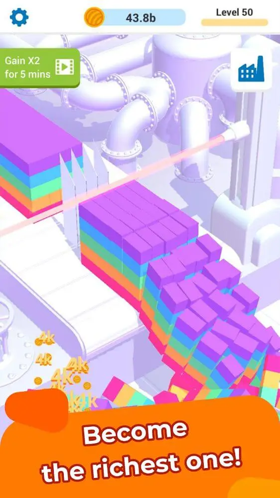 Screenshot of the Idle Slice and Dice app