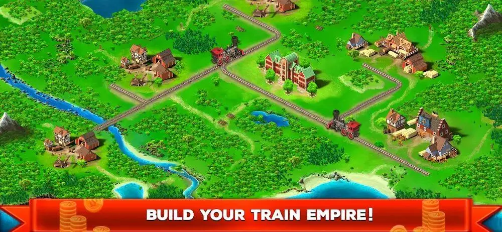 Screenshot of the Idle Train Empire game