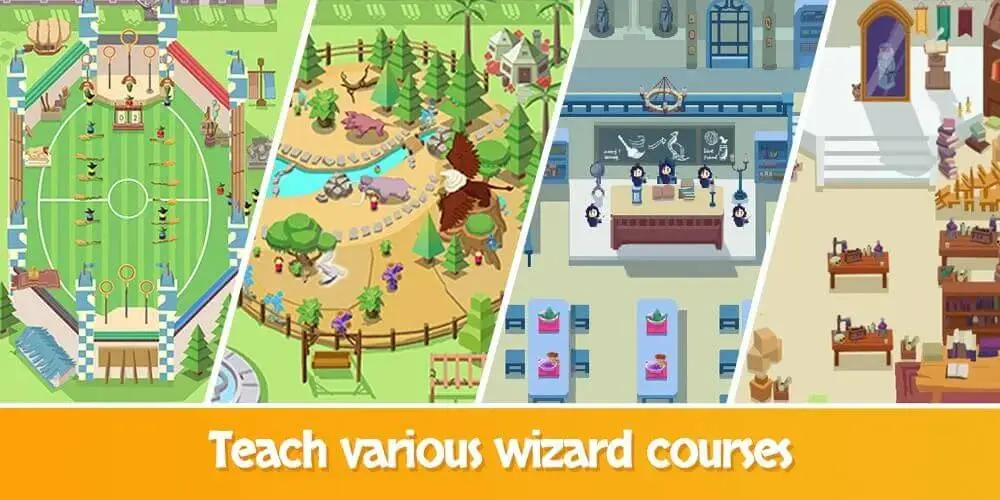 Screenshot of the Idle Wizard School game