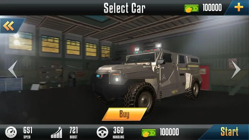 Screenshot of the Impossible Police Hummer Car Tracks 3D game