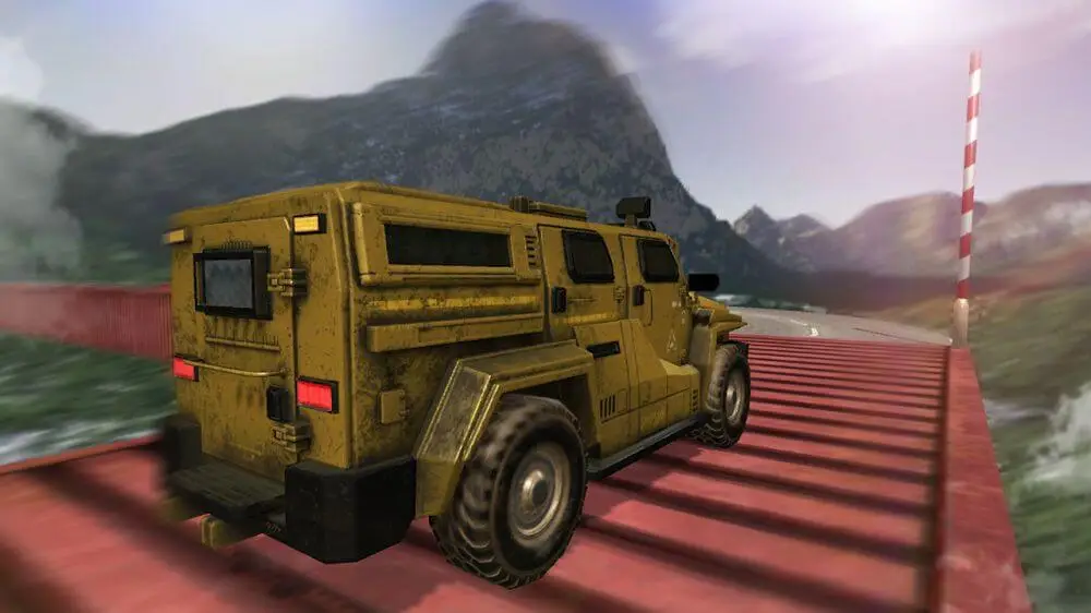 Screenshot of the Impossible Police Hummer Car Tracks 3D game