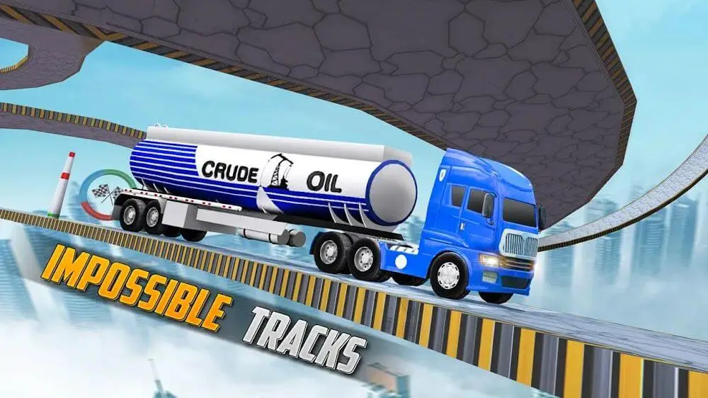 Screenshot of the Impossible Truck Driving game
