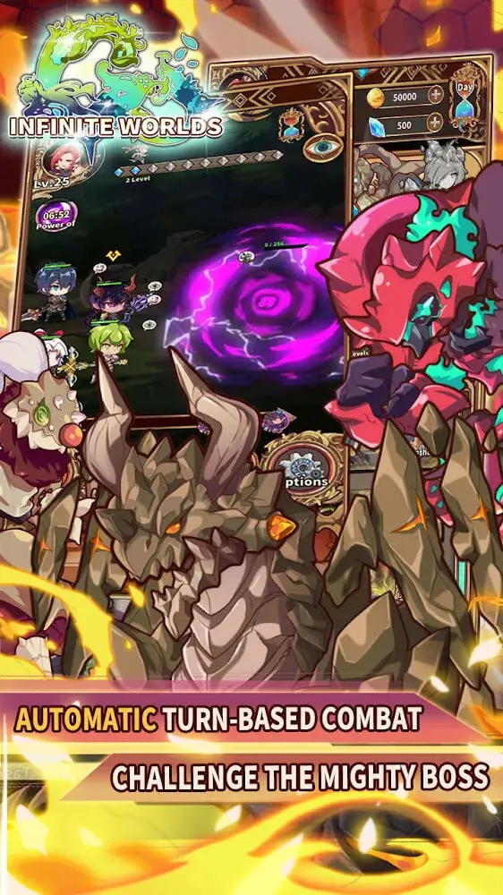 Screenshot of the Infinite Worlds app