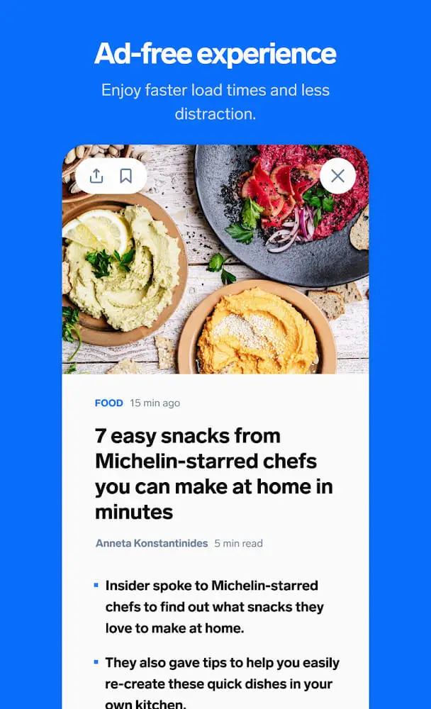 Screenshot of the Insider app