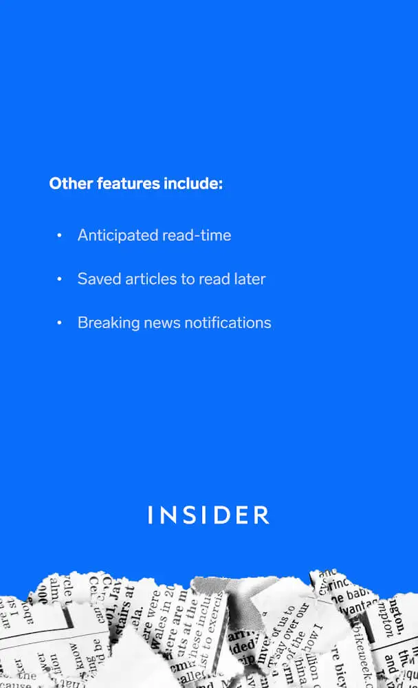 Screenshot of the Insider app
