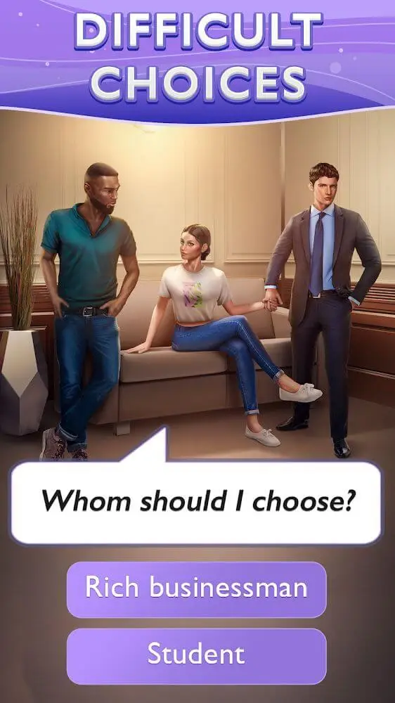 Screenshot of the Interactive Stories: Lovesick app