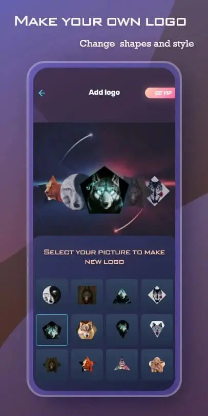 Screenshot of the Intro video maker app