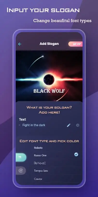 Screenshot of the Intro video maker app