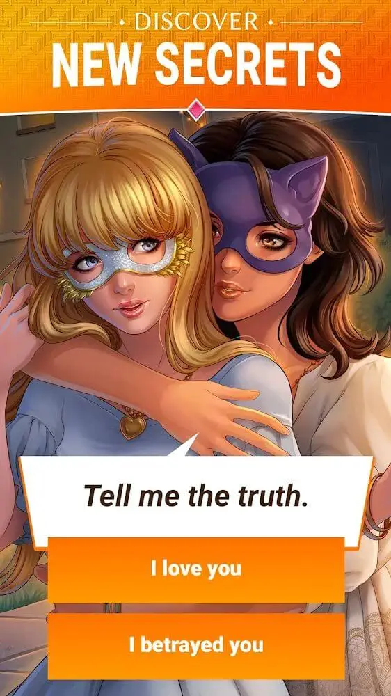 Screenshot of the Is it Love? Stories app