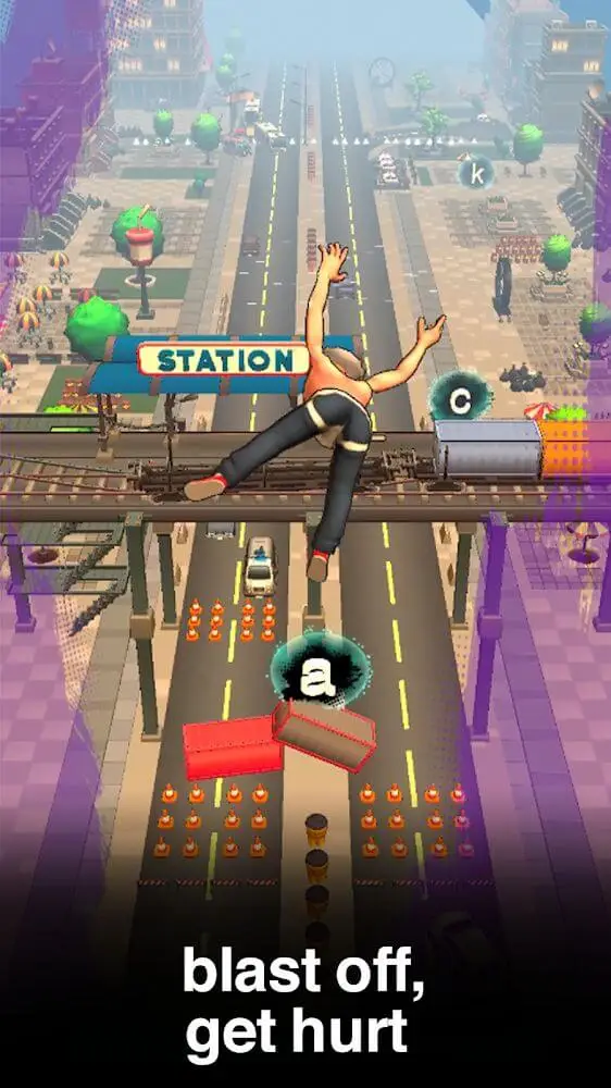 Screenshot of the Jackass Human Slingshot app