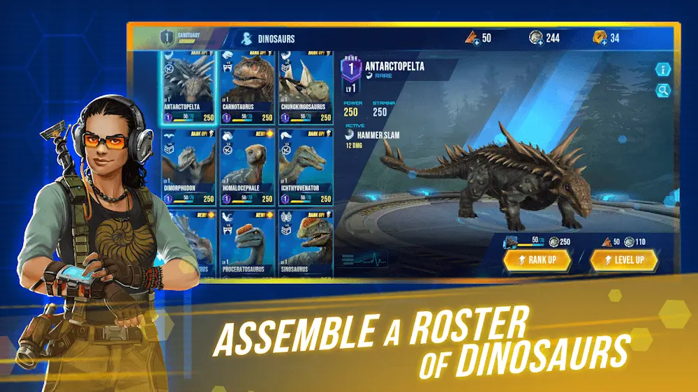 Screenshot of the Jurassic World Primal Ops game