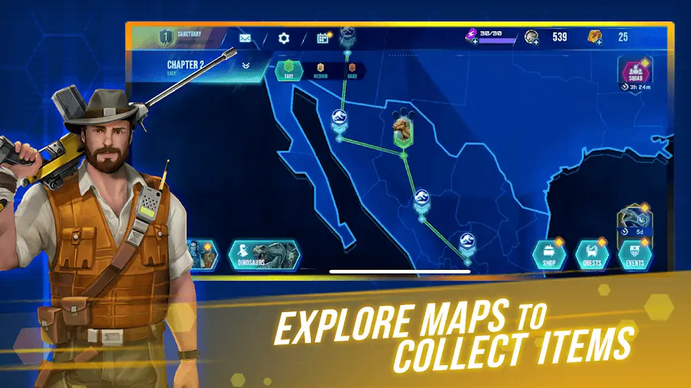 Screenshot of the Jurassic World Primal Ops game